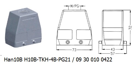 Han 10B H10B-TKH-4B-PG21 09 30 010 0422 hood top entry OUKERUI Harting ILME Heavy duty connector.jpg